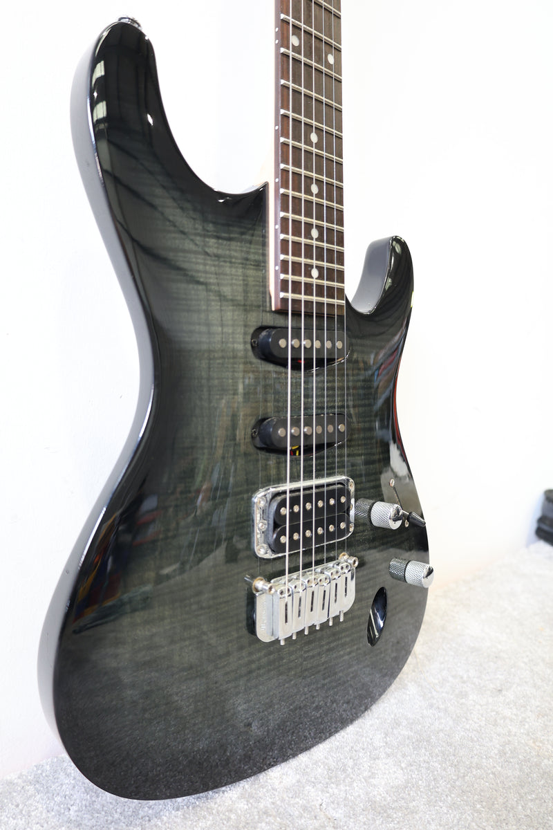 Ibanez SA 160QM Electric Guitar 2016 Dark Green - Quilted Maple Top Maple Neck - Very Good w/ Soft Case - Image 2