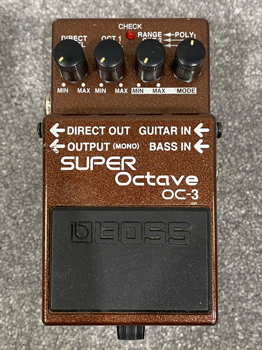 Boss Super Octave OC-3 Guitar Effects Pedal - Brown