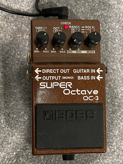 Boss Super Octave OC-3 Guitar Effects Pedal - Brown