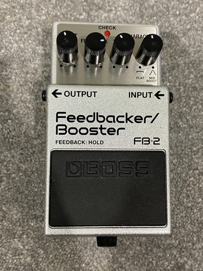 Boss FB-2 Feedbacker/Booster Multi Effects Pedal - Silver