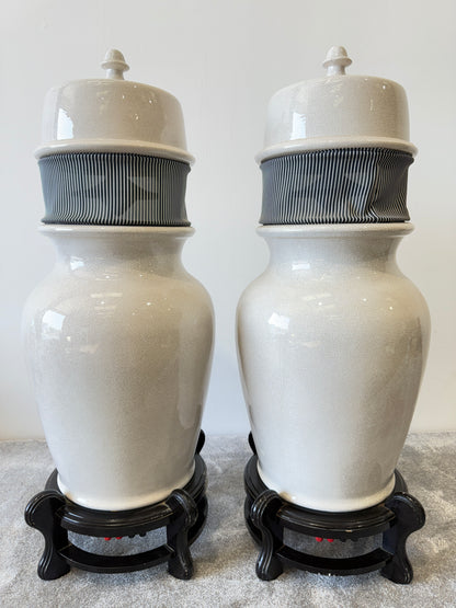 Pearl & Oakley Acoustics – Cerca Range Urn Speakers Pair (CLV0456) – Rare British Hi-Fi Art