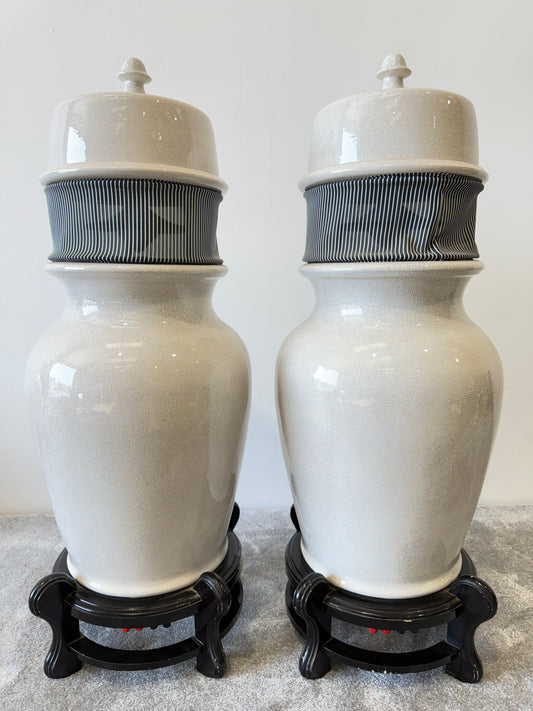Pearl & Oakley Acoustics – Cerca Range Urn Speakers Pair (CLV0456) – Rare British Hi-Fi Art