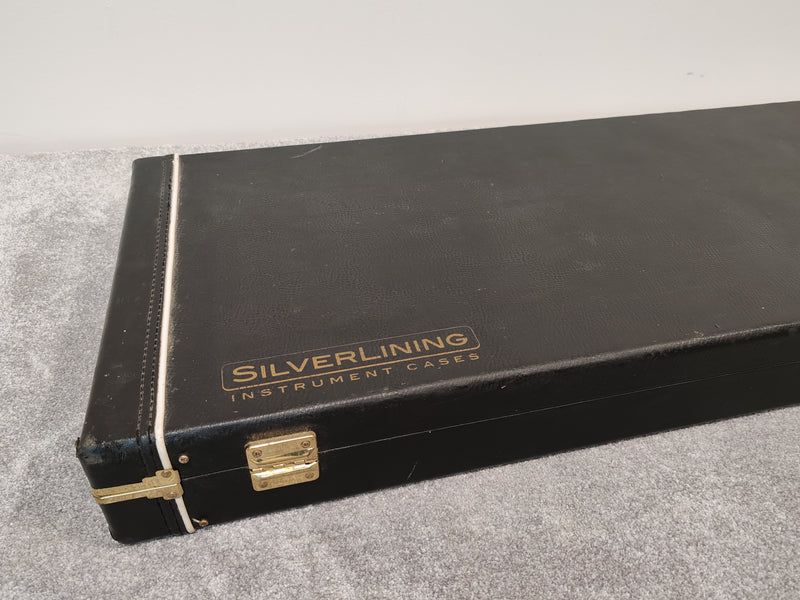 Vintage Tony Butler Signature V4 Bass Guitar, Black With Silverlining Hard Case - Image 10