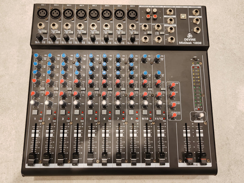DEVINE MixDesk 1202 - Professional 12 Channel Mixer With Built in EQ - Image 1