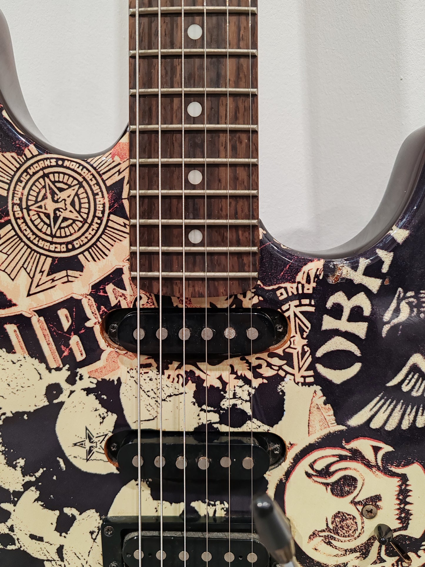 Fender Squier Stratocaster Obey Graphic HSS Electric Guitar
