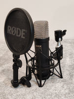 Rode NT1 5th Generation Condenser Microphone w/ Shock Mount, Pop Filter, XLR Cable - Image 1