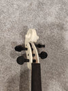 Electric Violin w/ Bow, Extra Bridges, New Strings and Hard Case with Strap - White - Photo 7