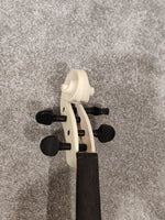 Electric Violin w/ Bow, Extra Bridges, New Strings and Hard Case with Strap - White - Image 7