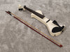 Electric Violin w/ Bow, Extra Bridges, New Strings and Hard Case with Strap - White - Photo 2