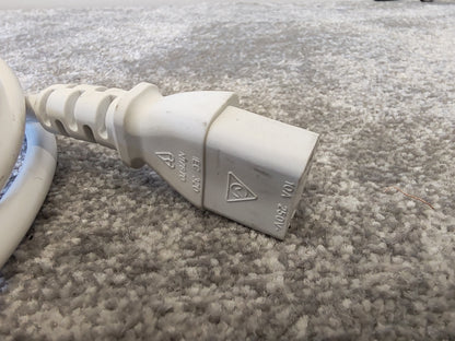 2x 3m IEC C14 to IEC C13 White Extension Leads 10A (Kettle Cable)