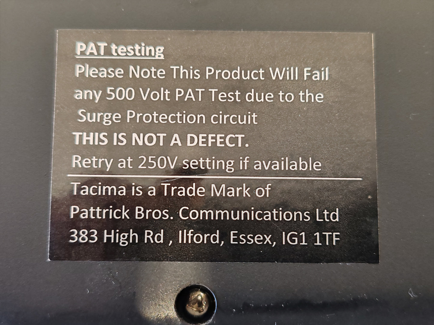 Tacima CS947 6 Way UK Mains Conditioner with Surge Protector Interference Filter