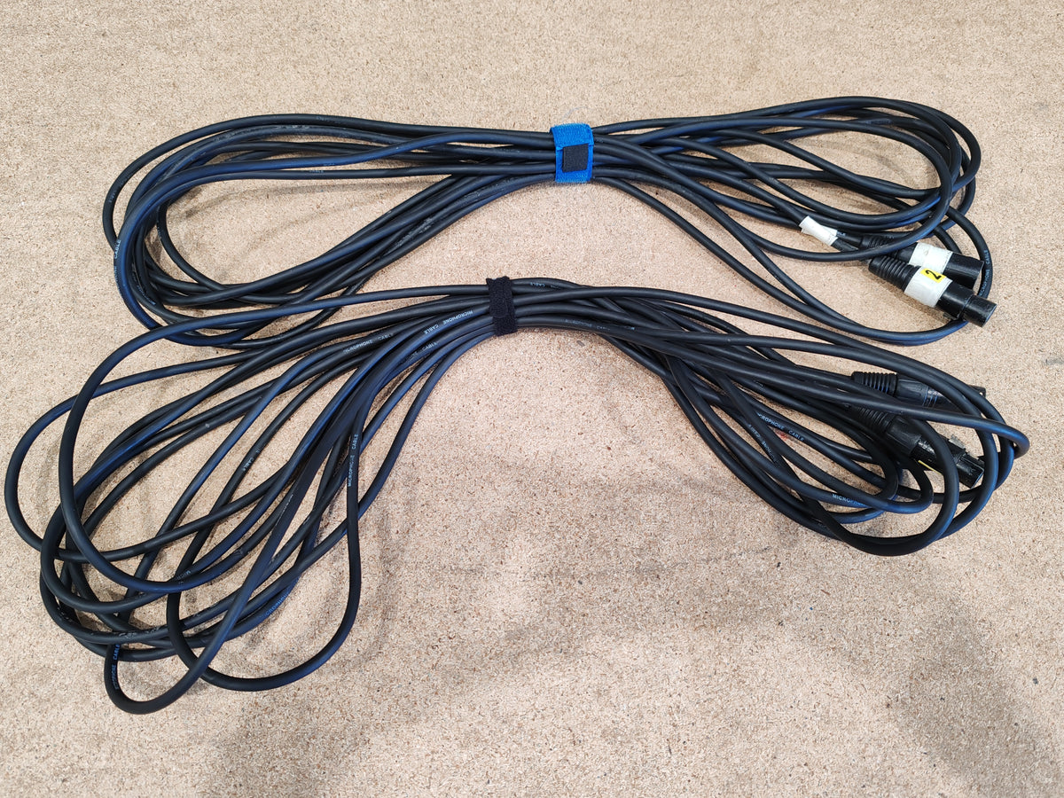 2x 10m XLR Microphone Cables Male to Female