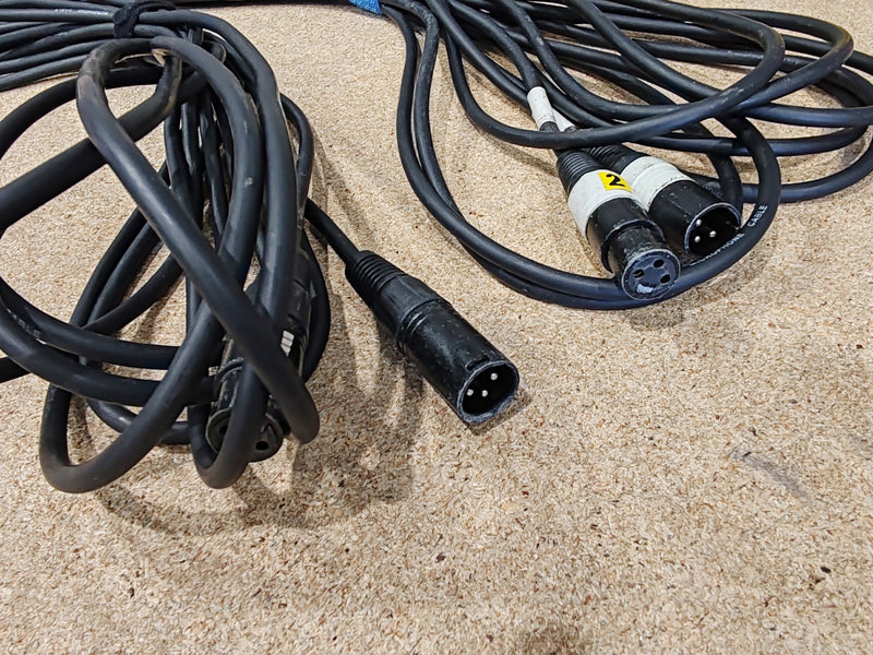 2x 10m XLR Microphone Cables Male to Female - Image 2
