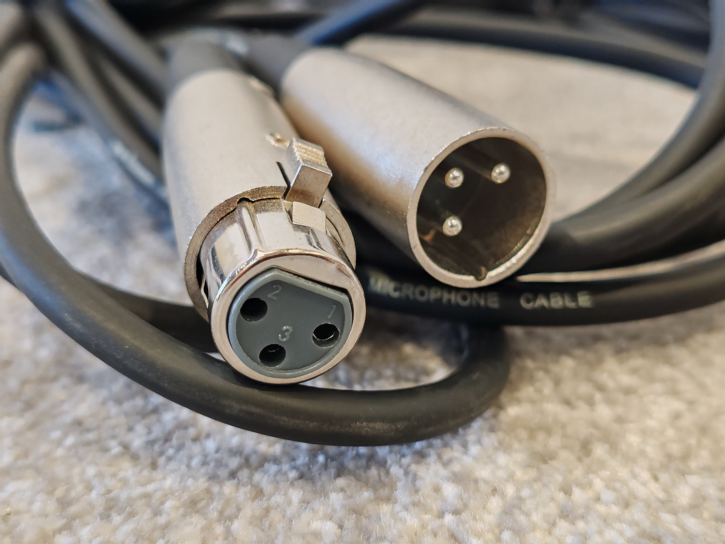 2X 6m XLR Microphone Cables Male to Female