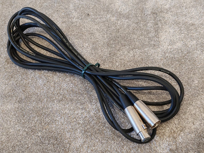2X 6m XLR Microphone Cables Male to Female