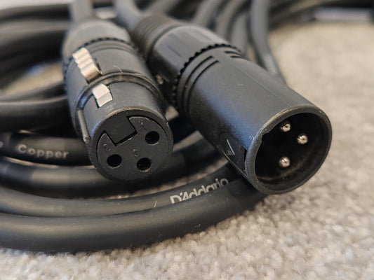 7.5m D'Addario XLR Microphone Cable Male to Female