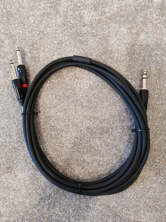 Roland RCC-10-TR28V2 Professional Spliter Cable 1/4" TRS Stereo to 2x 1/4" TS Mono