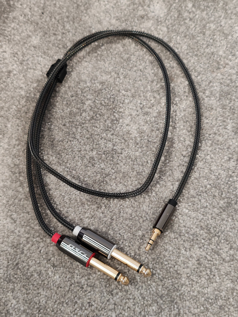 J&D High Performance Audio Cable - 3.5mm Stereo to 2x 1/4