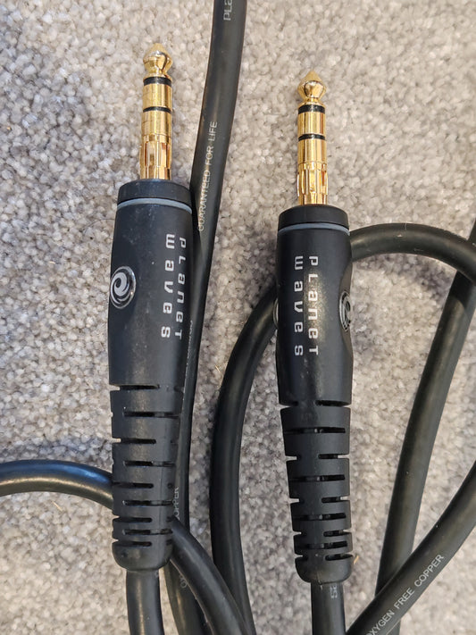 Planet Waves 1/4" TRS Stereo to 1/4" Stereo Audio Cable - 5m