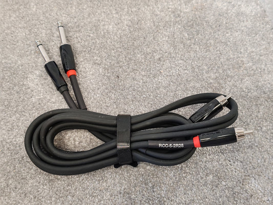 Roland RCC-5-2R28 - Dual 1/4" TS Male to Dual RCA Male Cable