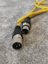 2X 1.5m qtx XLR Microphone Cables Male to Female - Yellow - Photo 3
