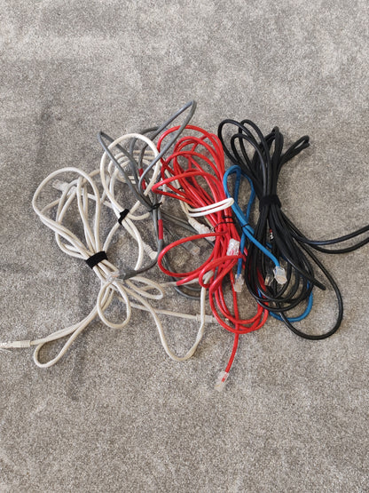 7 x CAT 5 Ethernet Network Cables Various Lengths and Colours