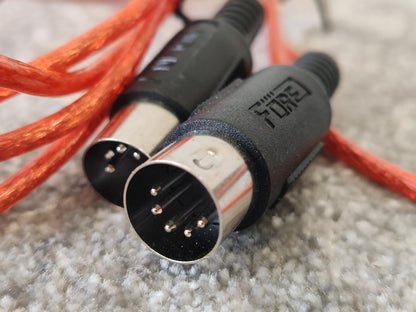 5 MIDI Cables Various Lengths and Colours