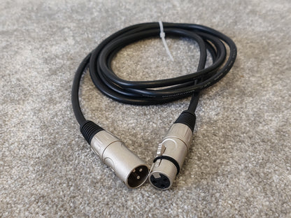 Selection of 6 XLR Cables, Brands including Van Damme, qtx, Lynx, Various Lengths and Colours