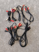 9x Dual RCA Phono Cables, Various Lengths, Brands and Plug Styles - Image 1
