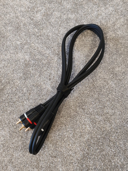 9x Dual RCA Phono Cables, Various Lengths, Brands and Plug Styles