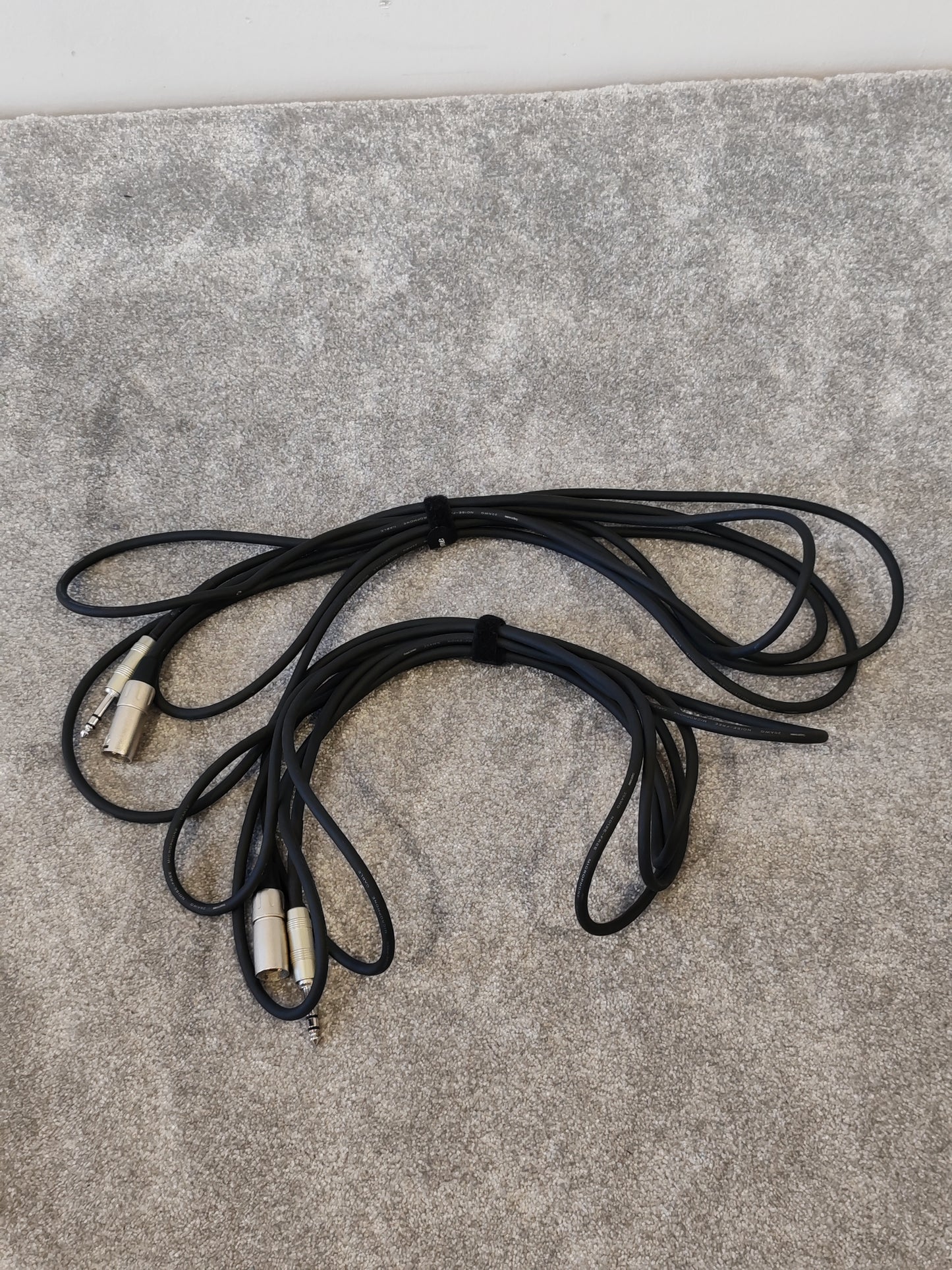 2x Supreme 5M XLR Male to 1/4" TRS Stereo Cable