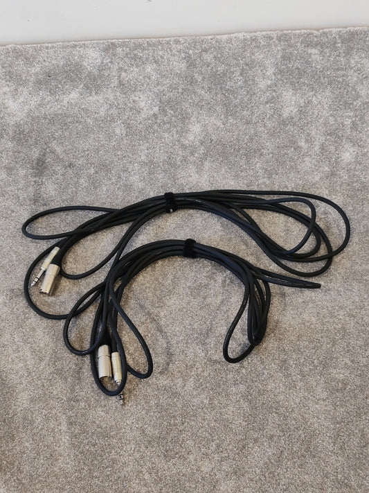 2x Supreme 5M XLR Male to 1/4" TRS Stereo Cable