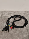 10 way RCA Phono to 1/4" TRS Stereo Van Damme Cable - 2.5M - Photo 4