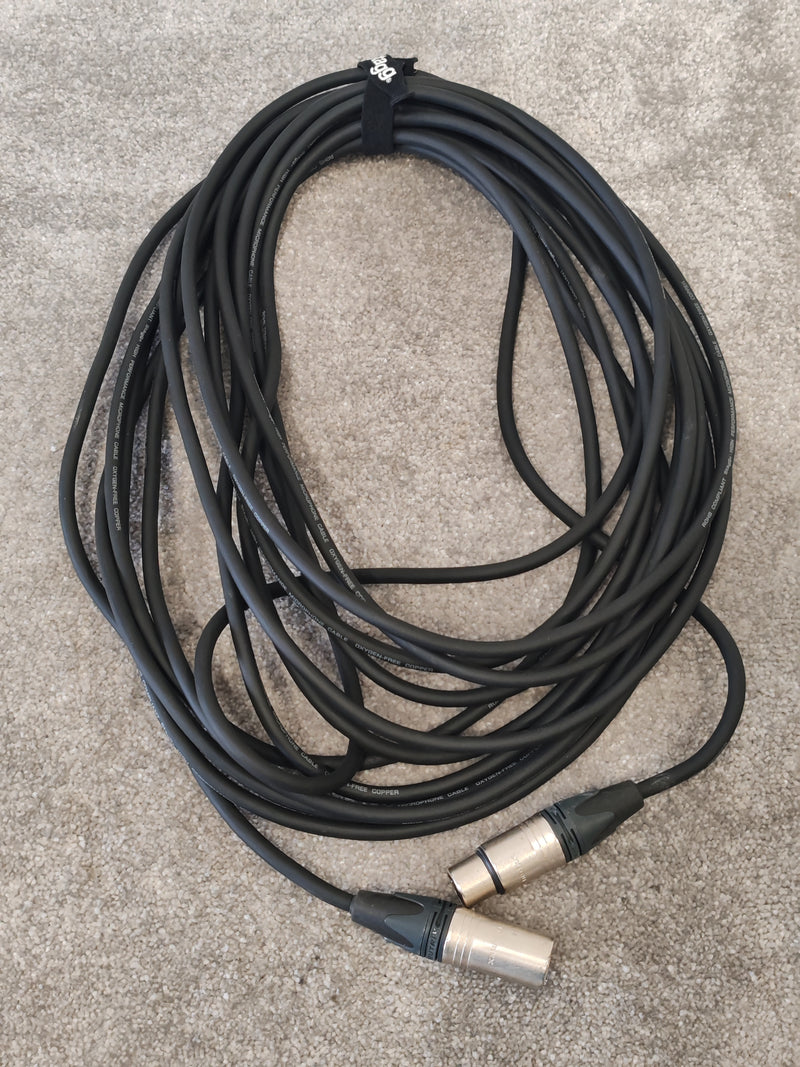XLR Male to Female Cable, 10m Low Noise Audio Cable - Image 2