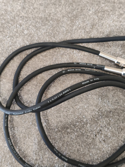 BC55 1/4" TRS Stereo 2M Mic Cable - Twinaxial