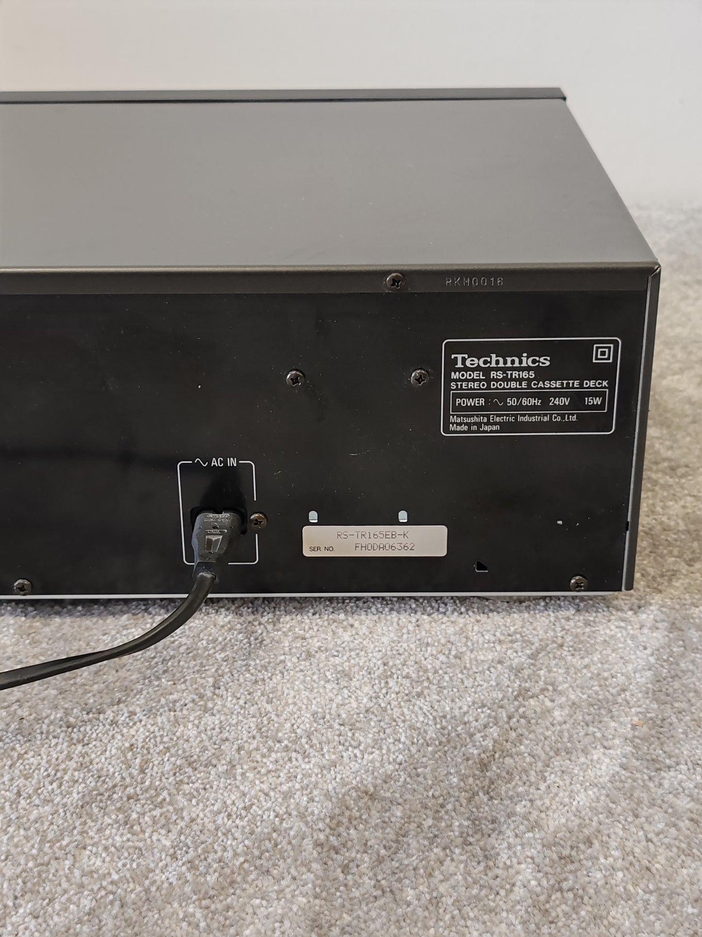 Technics RS-TR165 Stereo Double Cassette Deck – Very Good Condition