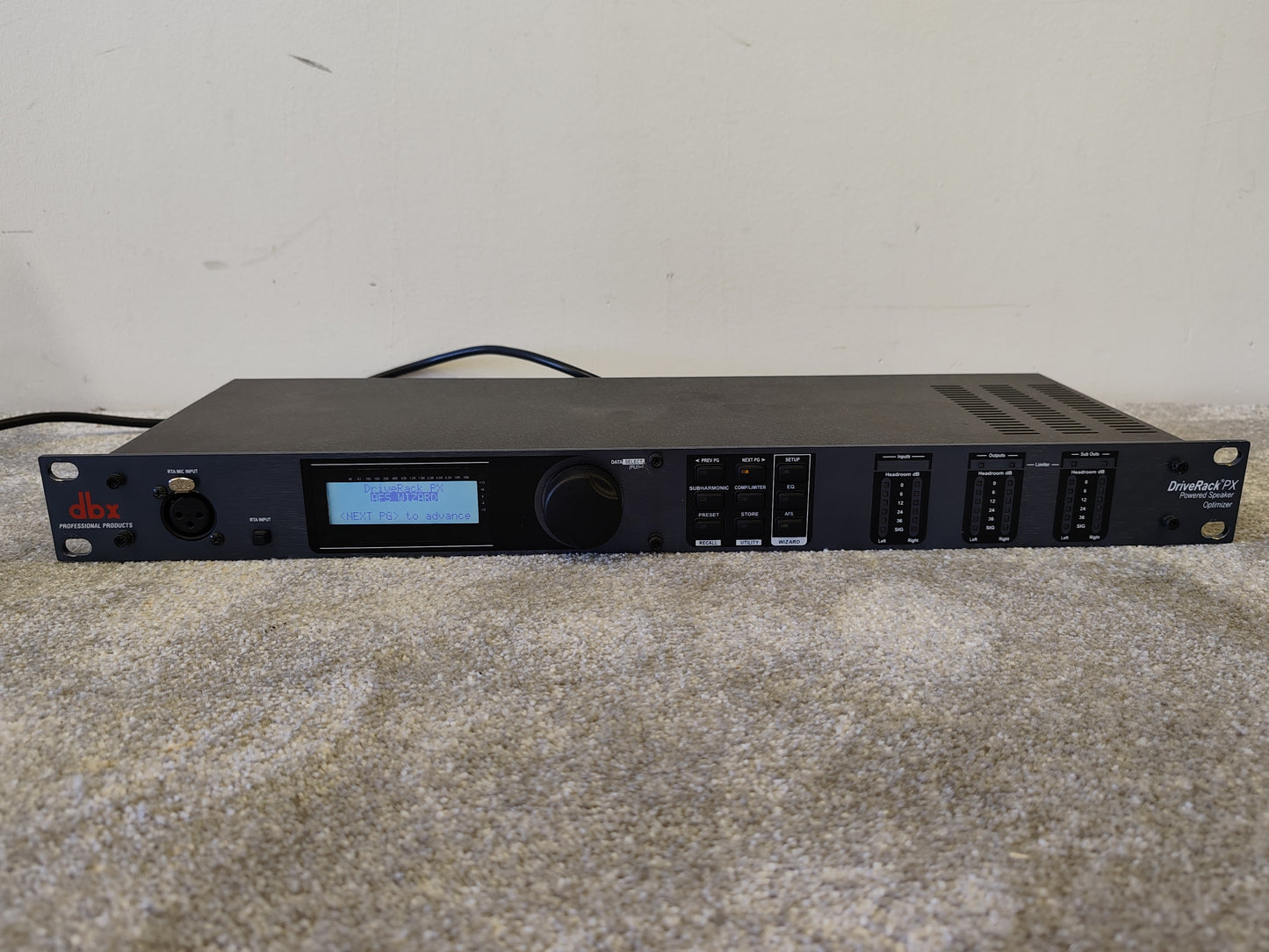 DBX DriveRack PX Powered Speaker Optimizer – COSM Auto-EQ, Feedback Suppression – Excellent