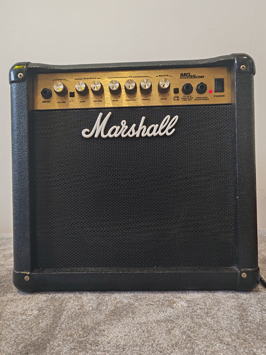 Marshall MG15CDR – 15W Guitar Combo Amp – Reverb & Emulated Output – Very Good