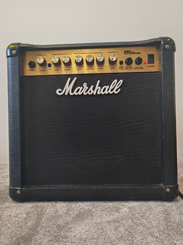 Marshall MG15CDR – 15W Guitar Combo Amp – Reverb & Emulated Output – Very Good