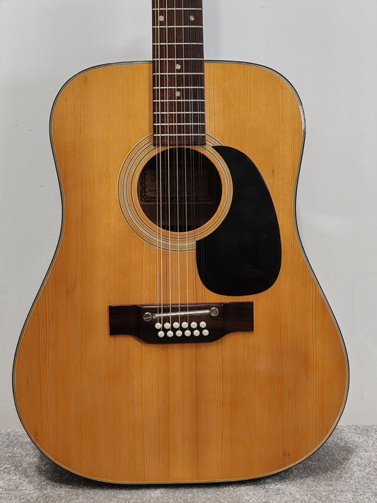 Kiso Suzuki WT-100 12 String Acoustic Guitar - Rich Tone, Mahogany Body - Good