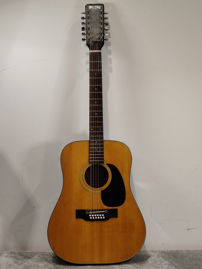 Kiso Suzuki WT-100 12 String Acoustic Guitar - Rich Tone, Mahogany Body - Good
