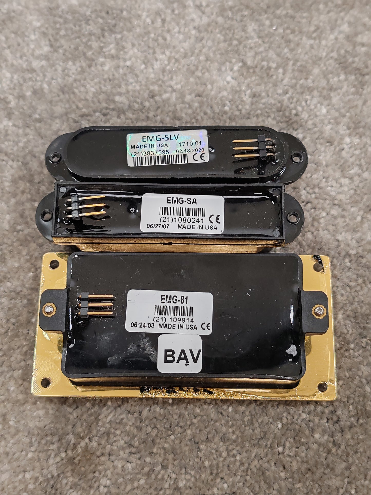 Emg 81 Active Pickup Set Emg-81 Emg-SA And Emg-SLV - Active Electronics, Versatile Tones - Good