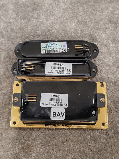 Emg 81 Active Pickup Set Emg-81 Emg-SA And Emg-SLV - Active Electronics, Versatile Tones - Good