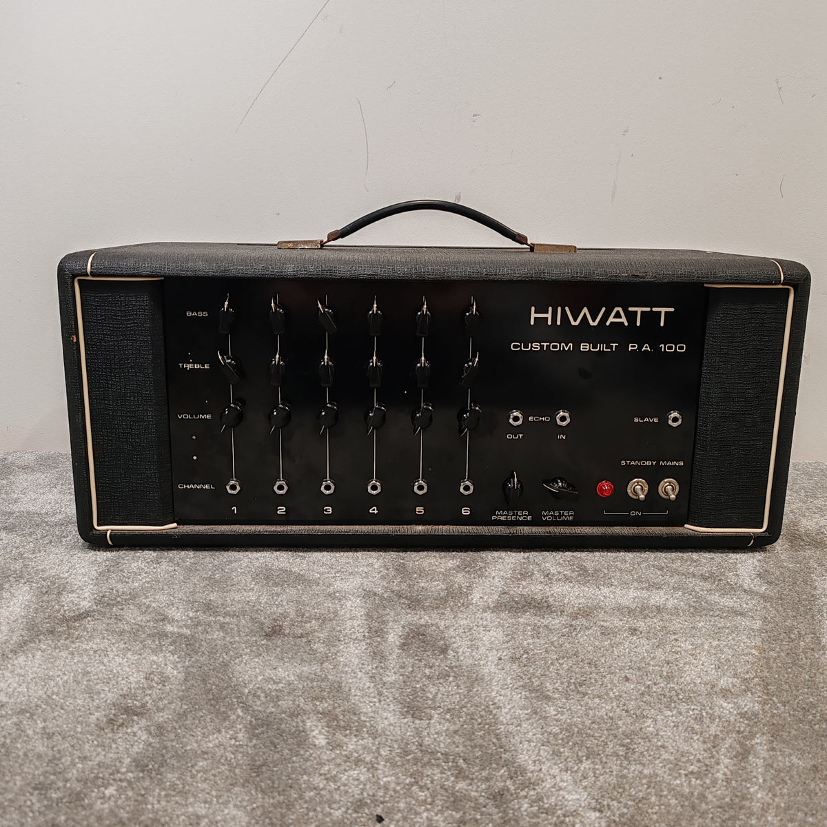 Hiwatt Custom Built Vintage 70s 110 PA / Amplifier - DR112 Amplifier - Fully Serviced, Clean Sound - Very Good w/ Power Supplyv