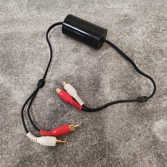RCA Ground Loop Isolator Hum Eliminator Audio Cable - Eliminates Hum - Excellent