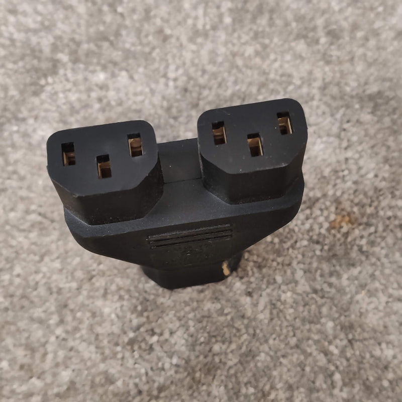 IEC C14 TO Dual C13 Y-splitter Power Adapter - Power Distribution Accessory - Durable Construction - Very Good - Image 4