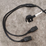 UK 3-Pin Plug to Dual IEC C13 Power Splitter Cable – BS 1363 Mains to 2x Kettle Leads for PC, Monitor, Server, UPS - Image 1