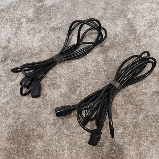 1x3m and 1x5m Power Extension Cable IEC Male to Female UPS Lead C14 to C13 - Excellent