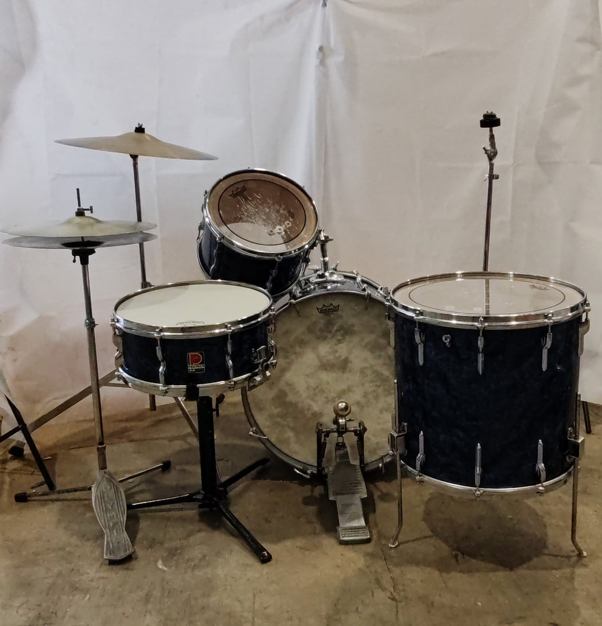 Premier Royal Ace 60s Vintage Drum Kit - 4 Piece, Remo Shells - Very Good