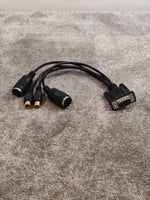 9 Pin D Sub Male TO 2X MIDI Female And 2X RCA Phono Cable - Multi-Connector Adapter - Very Good - Image 2